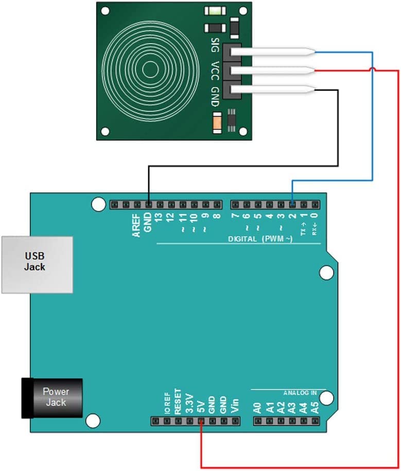 Wwzmdib 6pcs ttp2223b Módulo de interruptor de toque capacitivo digital CD 2 ~ 5,5V para Arduino Raspberry Pi DIY