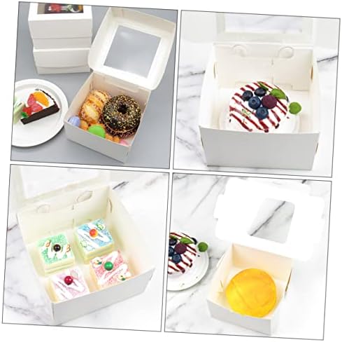 UPKOCH 60 PCs Cupcake Recipadores caixas de bolo com janela de embalagem de bolo de janela caixas de tratamento pequenas caixas de embalagem caixas de bolo pequena bolo de biscoito de biscoito de biscoito para caixas de biscoito para caixas de biscoito doméstico