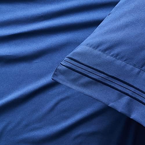 WOD Famy Microfiber King Size lençol de camas de tamanho extra macio de luxo Hotel de luxo lençóis azuis azuis respiráveis