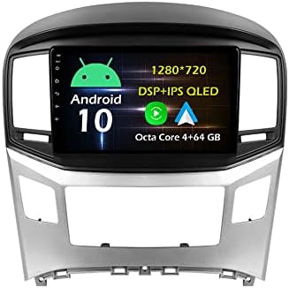 9 '' 4+64 GB Android 10 no Rádio estéreo de carro Dash Fit para Hyundai H1 2 Starex 2017-2018 GPS Navigation Head Unit