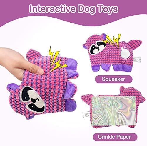 Brinquedos de cachorro e macio de animais de estimação 4 pacote - nenhum filhote de cachorro mastigar brinquedos de dentição, animais luxuos