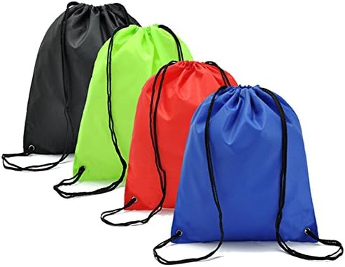 Expressão de presente Backpack de cordão, 10 pacote, branco, 210d Polyster Gym Bag, Sport Sackpack, mochila de caminhada