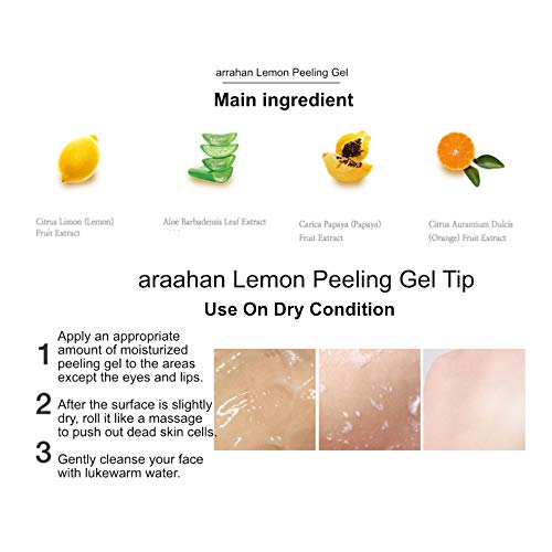 Gel de descasca de limão Arrahan 180ml / 6.09 FL.OZ Cuidado com o gel hidratante