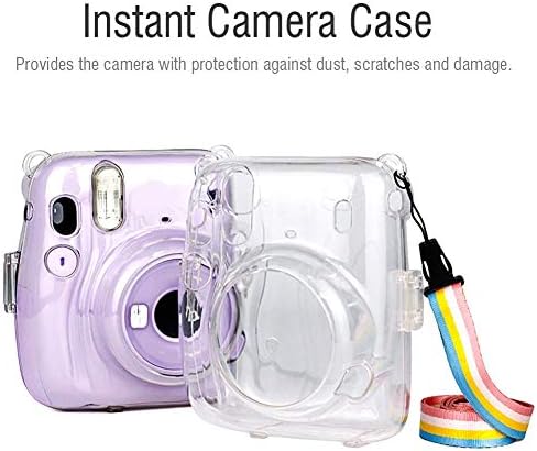 Caixa de câmera instantânea, Câmera PC Tampa de proteção transparente saco de concha com alça de ombro para fujifilm instax