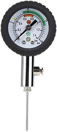 Logo, medidor de pressão da bola, medidor de pressão portátil do ponteiro de futebol de metal, mesa de medição de pressão