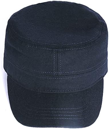 XXL Lã de lã de grande porte Capinho do exército, chapéu de cadete de inverno fechado para cabeças grandes, grandes chapéus esportivos