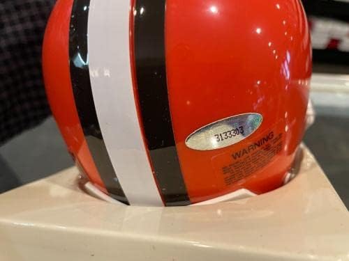 Milt Plum Cleveland Browns assinou o mini capacete Tri Star Treasures Hidden a - Capacetes NFL autografados