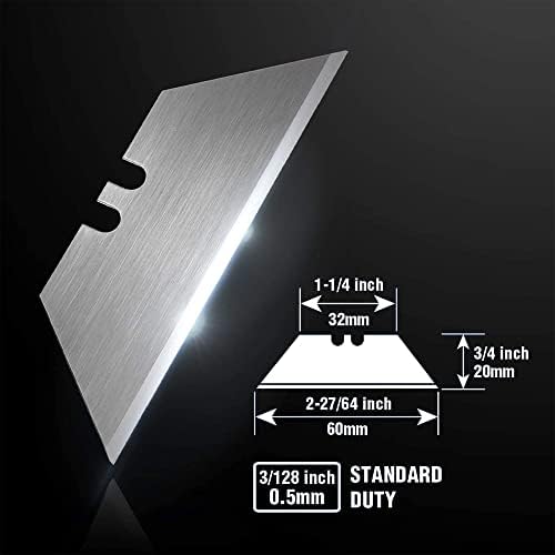 Lâminas de faca utilidade do WorkPro, aço SK5, 100 pacote com dispensador e faca de utilitário dobrável rosa, 10