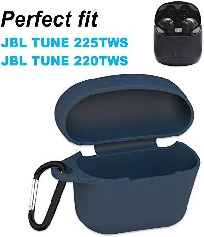 Caso de silicone Naomo para JBL Tune 220TWS/225TWS, macio e flexível, capa de silicone resistente a arranhões/choque para fones de ouvido JBL Tune 220TWS/225TWS