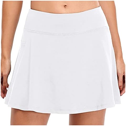 Shorts skorts de tênis elástico de golfe com bolsos mulheres saias internas saia esportiva saias de maternidade