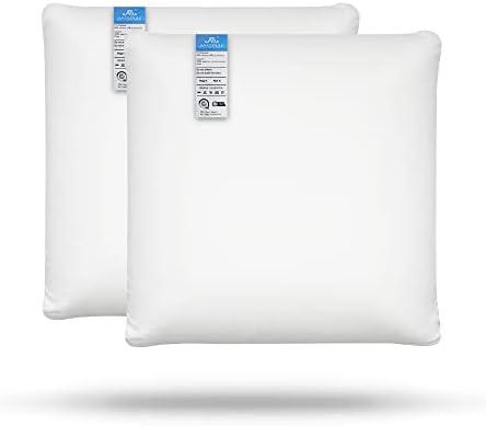 AM AEROMAX 18 × 18 travesseiro Insira a memória de espuma de memória Pillow Inserir quadrado sham para um sofá de cama de almofada decorativa sem deformação após uso de longa data