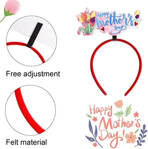 Dia das Mães Banda da cabeça Happy Mothers Day Head Boppers Flowers Hair Hoop Headwear Supplies 1pcs
