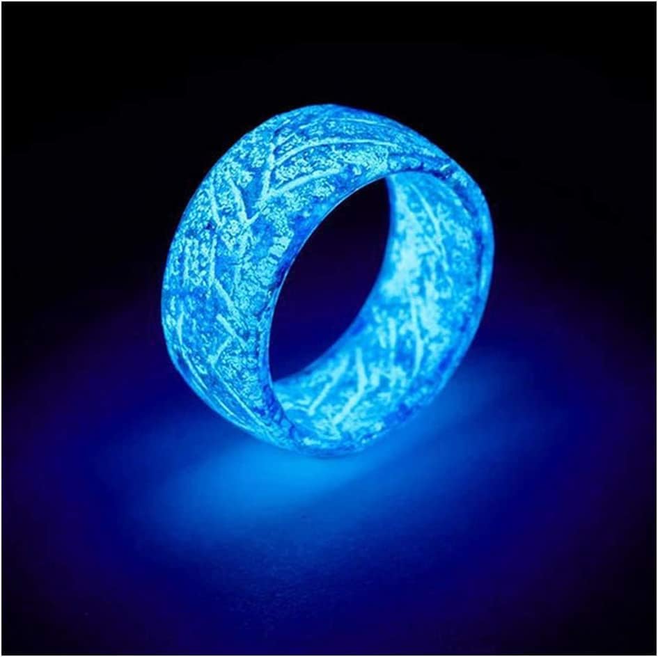 Anel de orb de Venus para homens e mulheres, anel de brilho luminoso brilhando nas jóias escuras e estéticas unissexas da moda