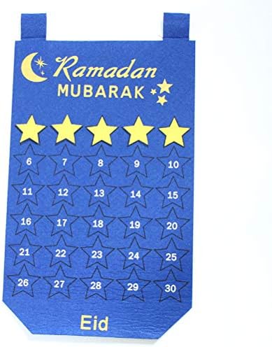 Decoração de casa 2pcs calendário de contagem regressiva muçulmano Eid pendurado penduramento de parede de calendário pendurado