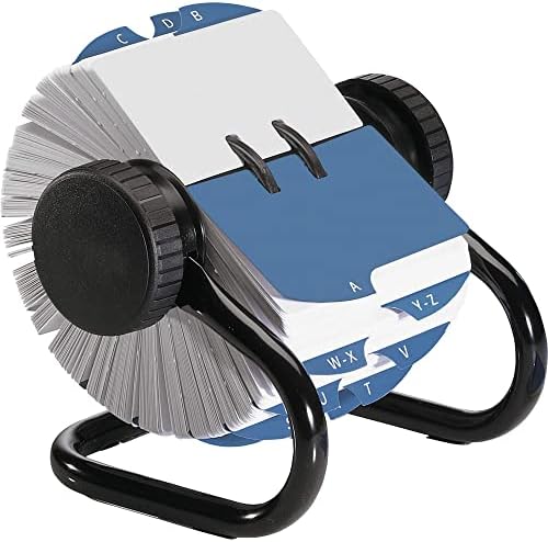 Rolodex® Open Metal Metal File rotativo, 2 1/4 x 4, 500 cartões, preto