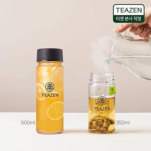 Teazen Eco Bottle-12oz 350ml, garrafa de água potável reutilizável, design leve à prova de vazamentos de vazamento-bPA de boca larga e fácil de limpar