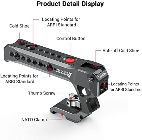 Smallrigg, alça superior da OTAN com gatilho remoto de início/parada para Sony/para Panasonic/para Fujifilm/para Z CAMERAS