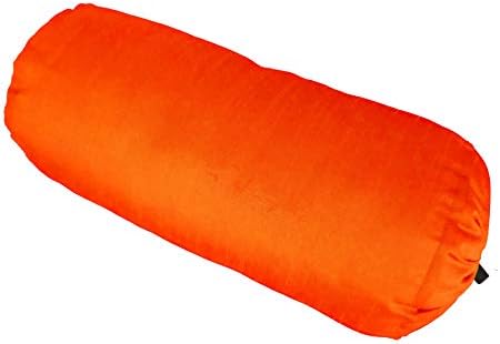 Travesseiro de travesseiro longo laranja laranja - massagem de ioga tampa de travesseiro redondo para cama cadeira de cadeira