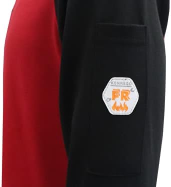 Konreco fr Shirts for Men resistente a chama/retardador de fogo CAT2 7oz Algodão Two Tone & Henley camisa