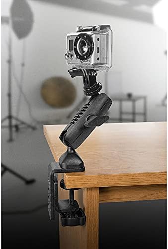 Montagem de grampo ajustável Arkon para câmeras de ação da GoPro Hero Varejo preto