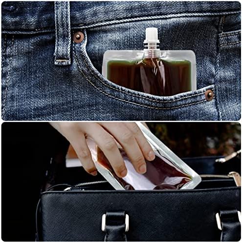 Ansari Cruise Liquor Bolsa Kit de frascos de bebida plástico, bolsas de licor ocultas e reutilizáveis ​​bolsas de bico de álcool
