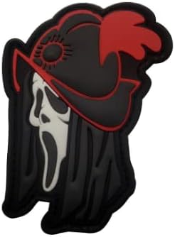 Máscara de fantasma gritando PVC Militar Tactical Moral Patch Badges emblema Applique Hook Patches para acessórios de