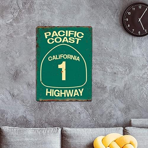 Signo de lata de metal vintage Sinais de rodovia Pacific Coast Sinais
