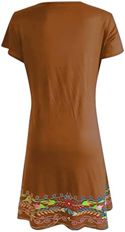 Vestido de casa qtthzzr, manga curta vestido de túnica de tamanho de túnica ladie moda moda de primavera de túnica de conforto sólido