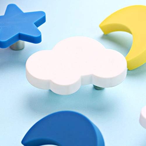 Gabinete de gaveta infantil puxa botões de sala e lida com mobiliário de desenho animado em forma de nuvem lida com o botão de porta de nuvem de plástico