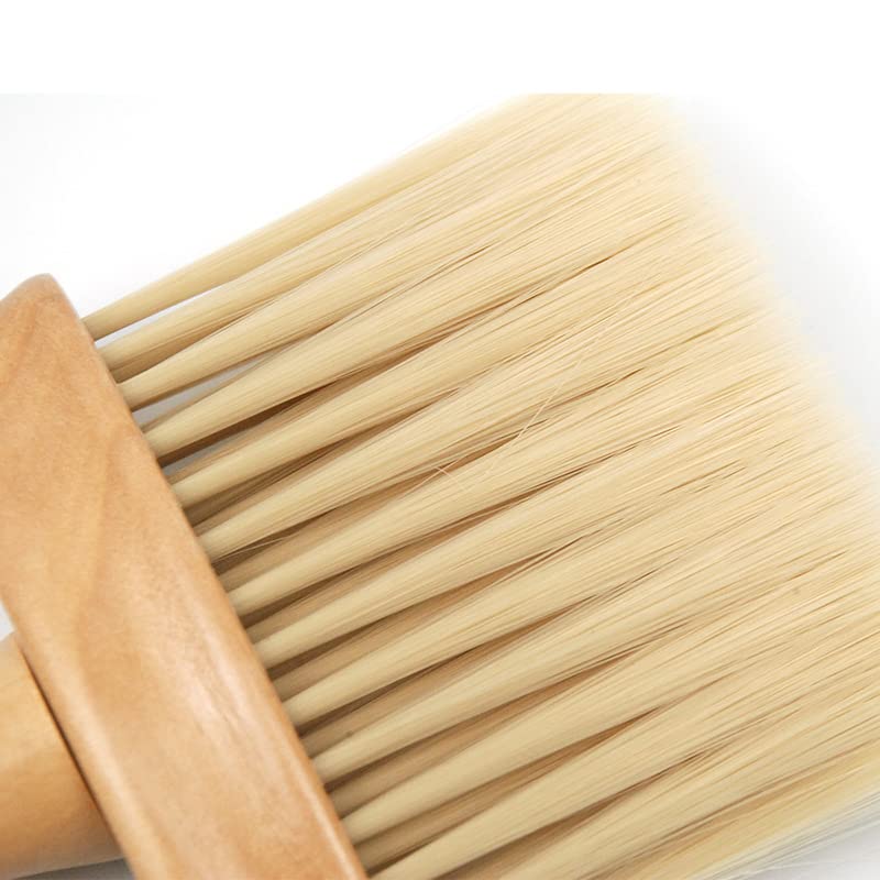 Escova de corte de cabelo cabeleireiro profissional/pincel de pescoço de madeira - cerdas macias