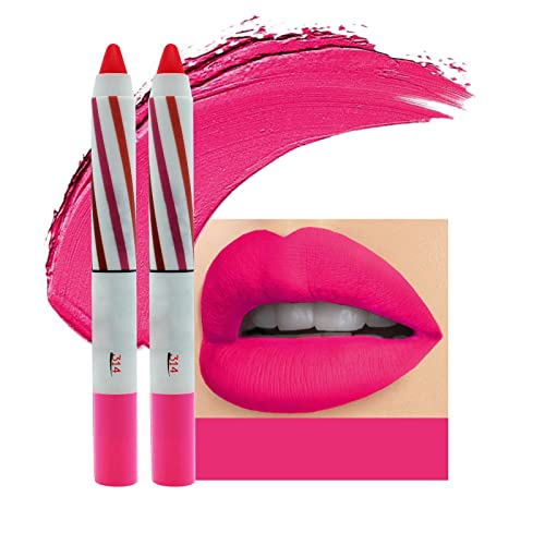 WGUST LIP GLOSS PRODUTOS 2PC Lipstick Lápis Lip Lip Velvet Silk Lip Gloss Makeup LiPliner Lipliner Pen Sexy Lip Tint Cosmetic