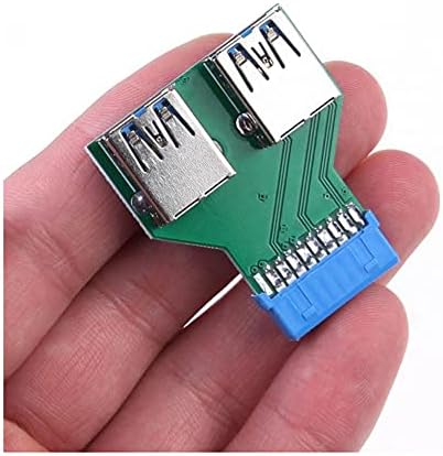 19pin USB 3.0 Cabeçalho fêmea para 2 Porto Feminino Conversor de Adaptador PCB PC PC Placa -mãe Usb3.0 estende 20pin