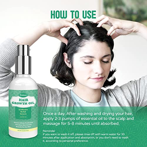 Soro de crescimento capilar, tratamento de prevenção de perda de cabelo com ingredientes naturais biotina biota orientalis folha e gengibre 1,7 oz