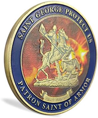 St. George Patrono Santo da Armadura Proteja os EUA Swat Police Challenge Coin Art Collectibles
