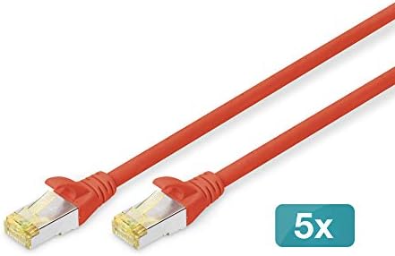 Cabo Digitus LAN CAT 5E - 0,5 m - RJ45 Cabo de rede - U/UTP não blindado - Compatível com Cat -6 e Cat -5 - Verde