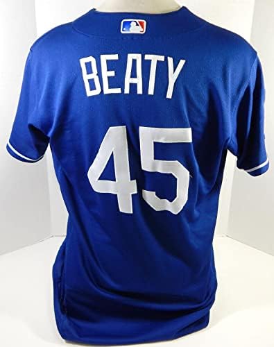 2020 Los Angeles Dodgers Matt Beaty #45 Jogo emitido POS Usado Blue Jersey 2 20 1 - Jogo usada MLB Jerseys