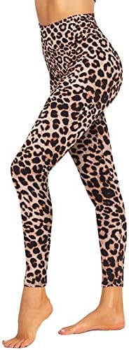 Leggings de cintura alta e de cintura Zoosixx e Capri para mulheres, leggings atléticos impressos e amanteigados