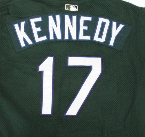 2002 Tampa Bay Devil Rays Joe Kennedy 17 Game Usado Green Jersey BP St 6727 - Jogo usou camisas MLB