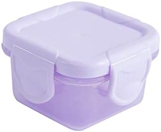 Mini recipientes de armazenamento de alimentos de plástico com tampas, pequenos recipientes herméticos, recipientes de almoço escolar quadrado para crianças, restos de alimentos.