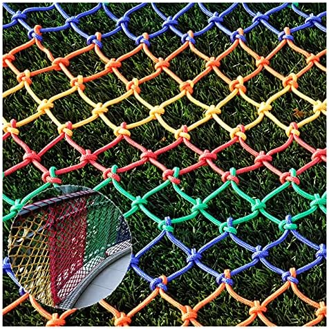 Rede de segurança da awsad para crianças barreira de escada de varanda protetora de quedas de rede de hammock escalada rede de 6 mm de corda pesada rede pendurada ， tamanho de tamanho personalizado: malha de 8 cm, tamanho: 4 × 5m
