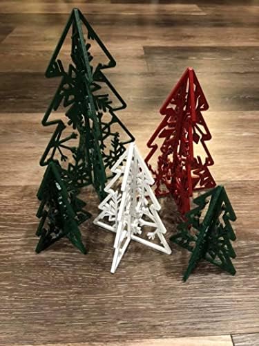 Árvores de Natal de floco de neve 3D fofos, decoração de Natal, decoração de férias, decoração de casa de madeira, brechas