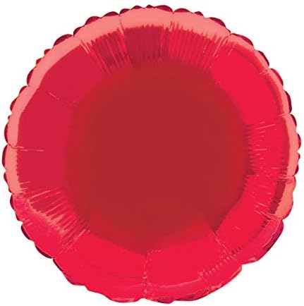 Balão de festa redondo único, 18 , Ruby Red