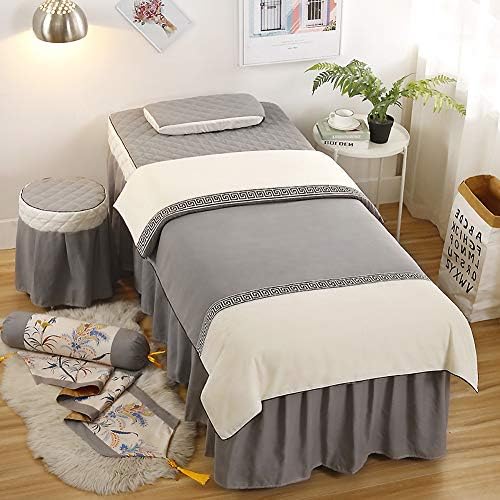 Impressão de capa de cama de beleza de poliéster, lençóis nórdicos de massagem confortável conjuntos de folhas de