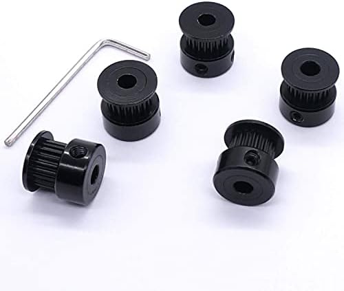 CEKGDB 5pcs 8mm Bore 20 dentes Polia de cinto GT2 para a impressora 3D 6mm Largura 20t Correia de alumínio Polia de correia de