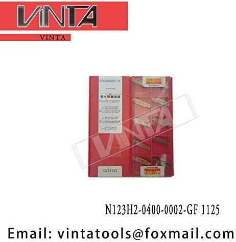 FINCOS N123H2-0400-0002-GF 1125 Inserções de glooving de carboneto CNC-