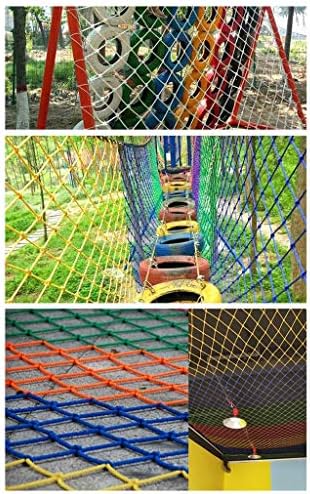 Rede de corda cor de corda multifuncional líquida, segurança infantil líquido de varanda ao ar livre decoração líquida de