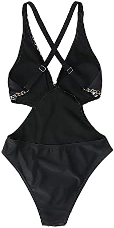KCJGIKPOK Black tanga de tanga preta feminina feminina cor de pescoço de pescoço de biquíni ajustável Traje de ar