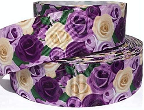 Flores de fita de gestão de 7/8 polegadas Rosas do Dia das Mães Púrpura são para Presentes de Artesanato para Artesanato de Artesanos