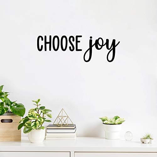 Decalque de arte da parede de vinil - Escolha Joy - 6,5 x 20 - Trendy Cute Inspirational Optimism Quote Stick para o quarto da casa