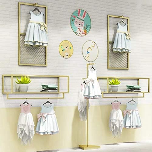 Mdepyco Creative Square Exibir prateleiras de vestuário em lojas de roupas boutique, prateleira de roupas suspensa montada na parede